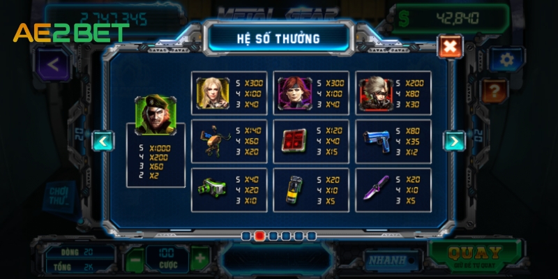 Slot Metal Gear SV088 Phần Thưởng Độc Đáo 4 slot metal gear ae2bet.net 3